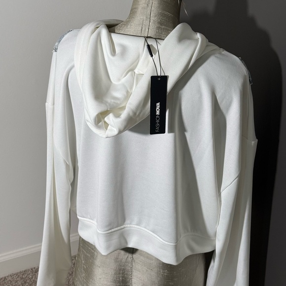 Fashionova Curve denim cropped hoodie size 2Xl - Picture 4 of 6